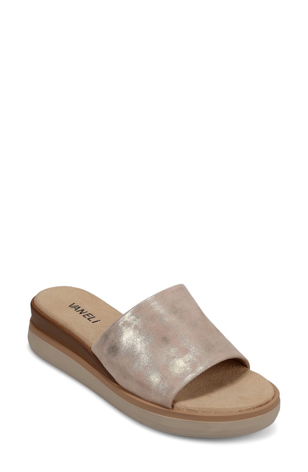 ベネリ レディース シューズ ヒール プラットフォーム サンダル VANELi Honna Platform Wedge Sandal Champagne シャンパン