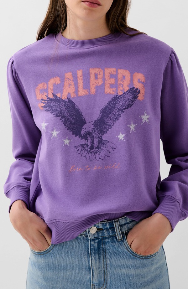 スカルパーズ レディース アウター パーカー・スウェット セーター Scalpersceagle Sweater Purple パープル|ReVida 店