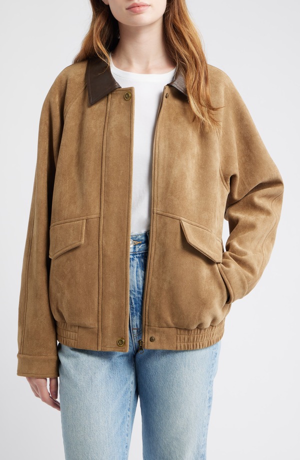 スレッドアンドサプライ レディース アウター コート スエード Thread & Supply Faux Suede Chore Coat CHESTNUT｜ReVida 店