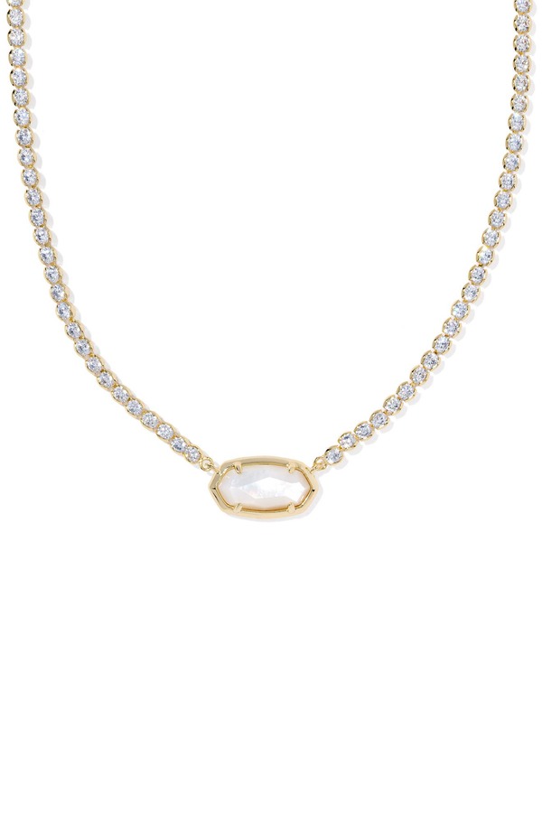 ケンドラスコット レディース アクセサリー ネックレス・チョーカー レース Kendra Scott Elisa Pendantennis Necklace GOLD IVORY MOTHER OF PEARL アイボリー｜ReVida 店