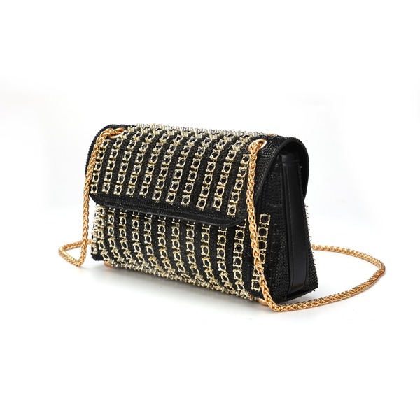 レディクチュール レディース バッグ LADY COUTURE Idol Multi Jewel Shoulder Bag Black/Gold ブラック｜ReVida 店