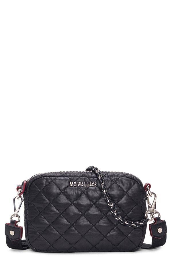エムジーウォレス レディース バッグ キルティング ナイロン ミニ MZ Wallace Mini Crosby Quilted Nylon Crossbody Bag BLACK ブラック｜ReVida 店