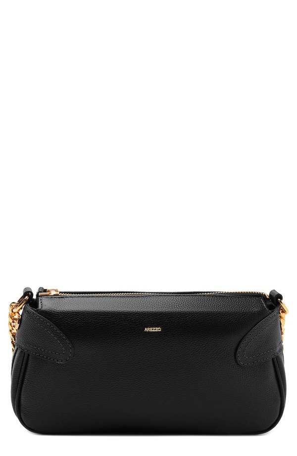 アレッツォ レディース バッグ レザー Arezzo Small Elena Leather Crossbody Bag BLACK ブラック｜ReVida 店