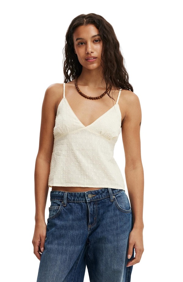 コットンオン レディース トップス シャツ Cotton Women's The Daydream Cami Vanilla Glow Texture｜ReVida 店