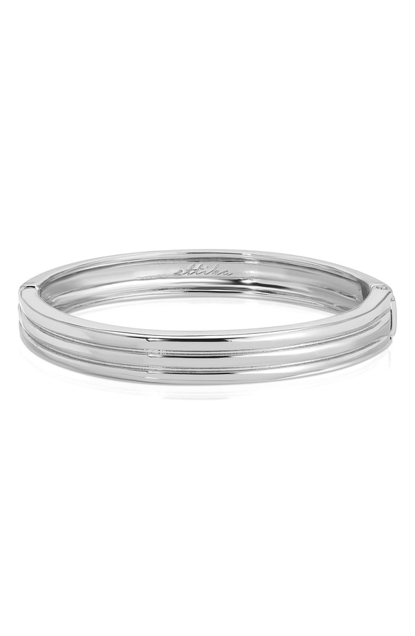 エティカ レディース アクセサリー ブレスレット・バングル・アンクレット Ettika Etched Hinged Bangle SILVER シルバー｜ReVida 店