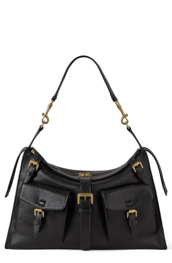 マルベリー レディース バッグ レザー Mulberry Roxanne High Shine Leather Shoulder Bag BLACK ブラック|ReVida 店