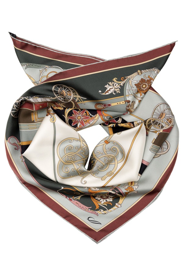 エリザベッタ レディース アクセサリー マフラー・ストール・スカーフ シルク Elizabetta Carozza- Silk Foulard for Women Antique Jade|ReVida 店