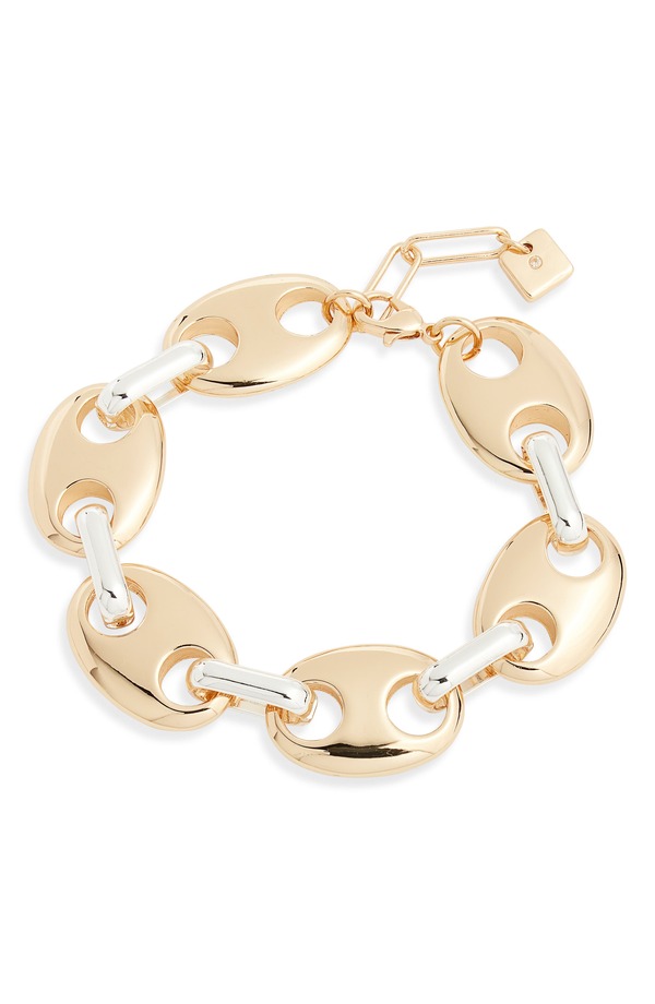 オープンエディット レディース アクセサリー ブレスレット・バングル・アンクレット Open Edit Puffy Mariner Link Bracelet SILVER- GOLD ゴールド|ReVida 店