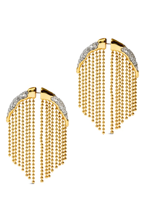アレクシス ビッター レディース アクセサリー ピアス・イヤリング フリンジ Alexis Bittar Solanales Crystal Pav Fringe Front/Back Earrings CRYSTALS|ReVida 店