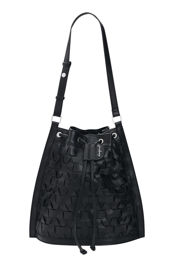 デジグアル レディース バッグ バックパック・リュックサック レザー フェイクレザー Desigual Woven Faux Leather Backpack BLACK ブラック|ReVida 店