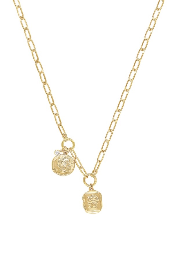 エティカ レディース アクセサリー ネックレス・チョーカー レース Ettika Double Medallion Pendant Necklace GOLD ゴールド｜ReVida 店