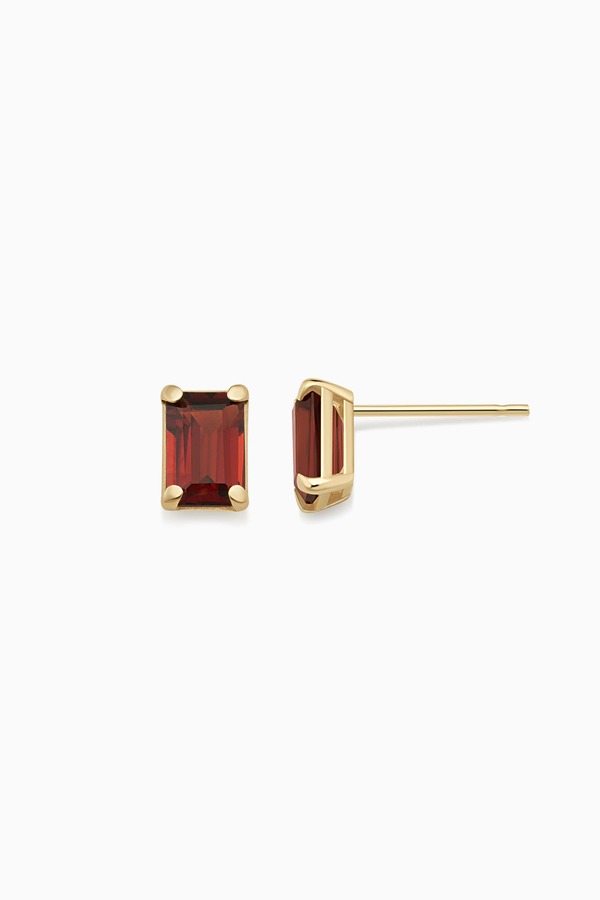 オラディナ レディース アクセサリー ピアス・イヤリング Oradina 14K Goldate Me Birthstone Stud Earrings Garnet - January ゴールド|ReVida 店