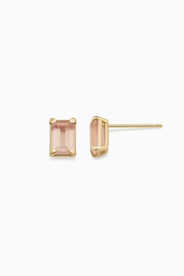 オラディナ レディース アクセサリー ピアス・イヤリング Oradina 14K Goldate Me Birthstone Stud Earrings Pink Quartz - October ピンク｜ReVida 店