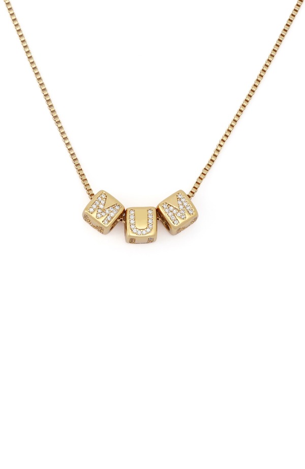 カートジェイガーロンドン レディース アクセサリー ネックレス・チョーカー レース Kurt Geiger London Mum Cube Pendant Necklace GOLD ゴールド|ReVida 店