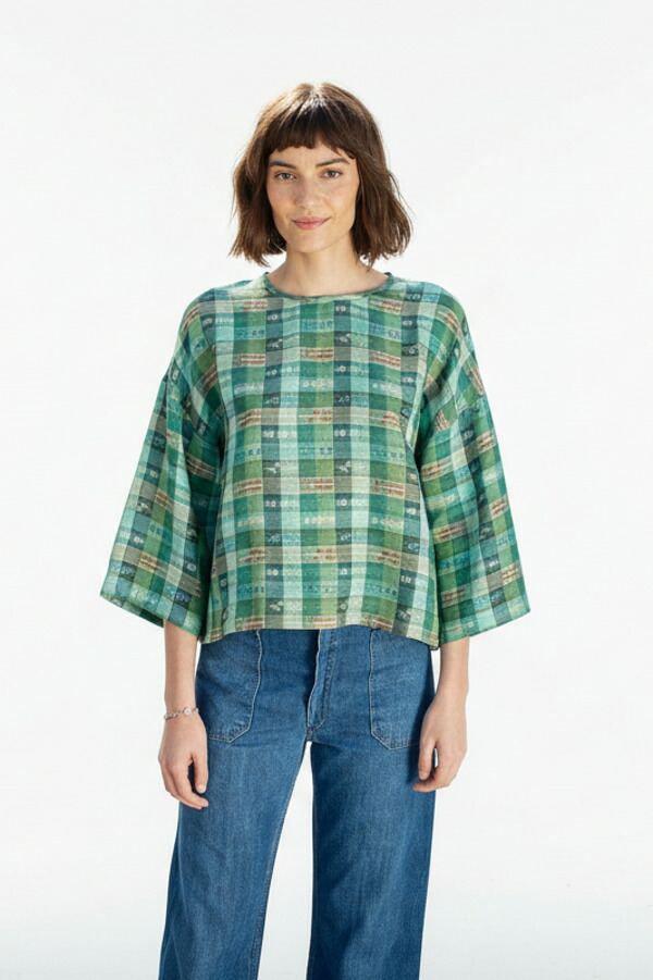 エース アンド ジグ レディース トップス シャツ クルーネック プラスサイズ Ace & Jig Crew Neck Play Top (Plus Regular) Garden|ReVida 店