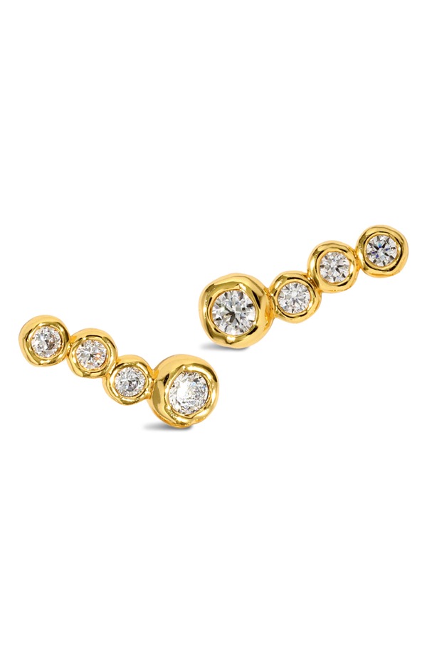 アレクシス ビッター レディース アクセサリー ピアス・イヤリング Alexis Bittar Asterales Cubic Zirconia Bar Earrings GOLD ゴールド|ReVida 店