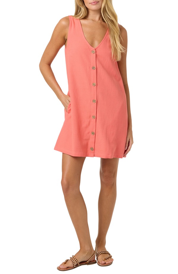 オニール レディース トップス ワンピース ミニ O'Neill Sanders Button-Up Minidress GEORGIA PEACH ピーチ｜ReVida 店 16,635円