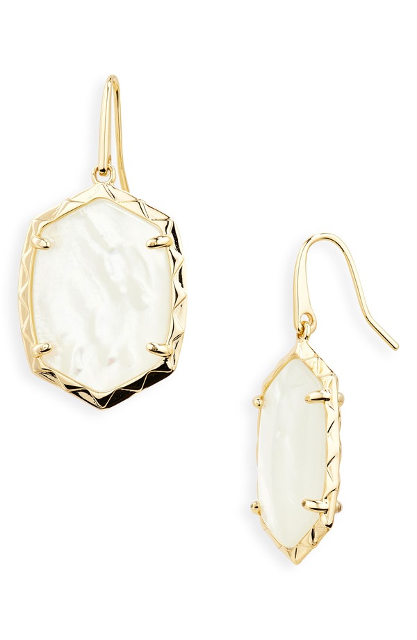 ケンドラスコット レディース アクセサリー ピアス・イヤリング Kendra Scott Boxedaphne Goldrop Earrings GOLD IVORY MOTHER OF PEARL アイボリー|ReVida 店