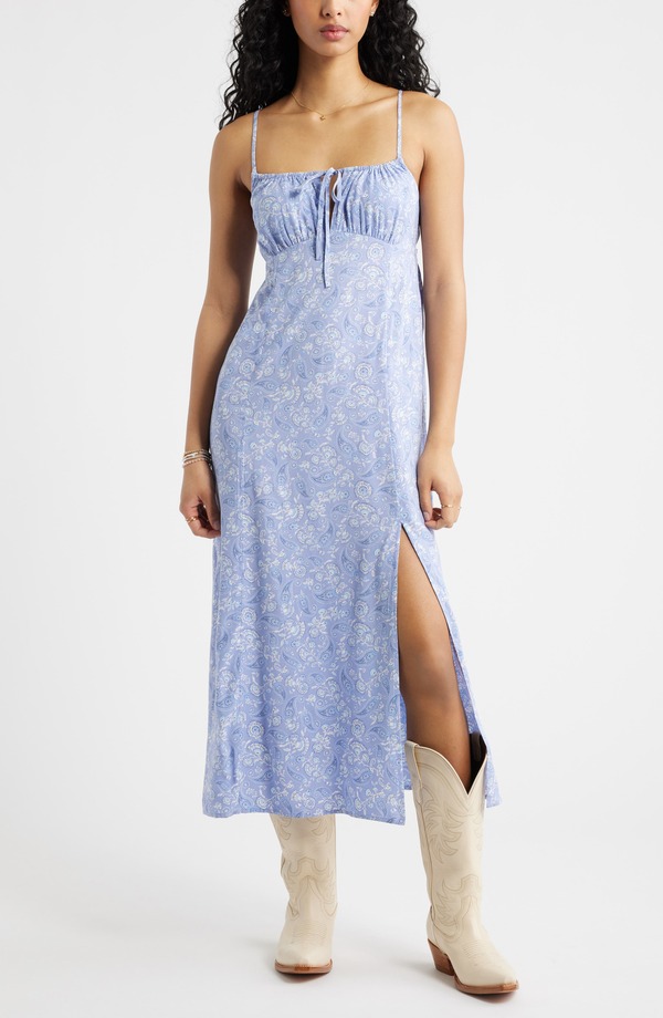ビーピー レディース トップス ワンピース BP. Paisley Sundress BLUE- WHITELISABETH PAISLE ホワイト|ReVida 店