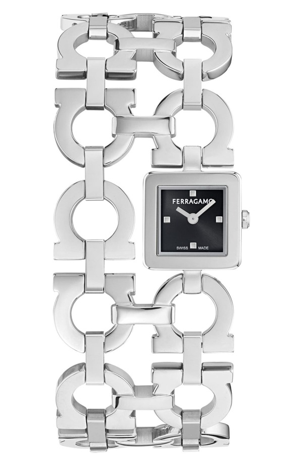 フェラガモ レディース アクセサリー 腕時計 FERRAGAMO Double Gancini Catwalk Double Bracelet Watch 19mm x 19mm STAINLESSTEEL｜ReVida 店 221,900円