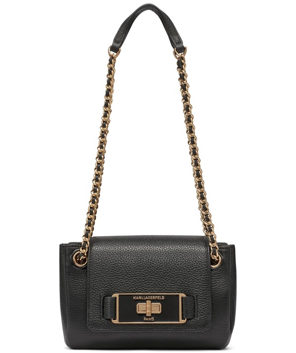 カール ラガーフェルド レディース バッグ KARLAGERFELD PARIS Bridgette Crossbody Black/Gold ブラック｜ReVida 店