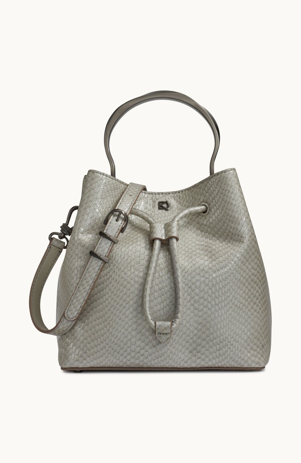 ダナ キャラン ニューヨーク レディース バッグ Donna Karanew York Lawrence Snake Bucket Zinc｜ReVida 店