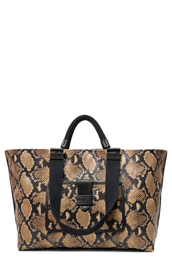 クレアブイ レディース バッグ レザー Clare V. Grande Bateau Leather Tote TAN タン｜ReVida 店
