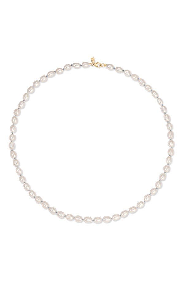 エフコレクション レディース アクセサリー ネックレス・チョーカー レース EF Collection Freshwater Pearl Knot Necklace 14K YELLOW GOLD/ PEARL パール|ReVida 店