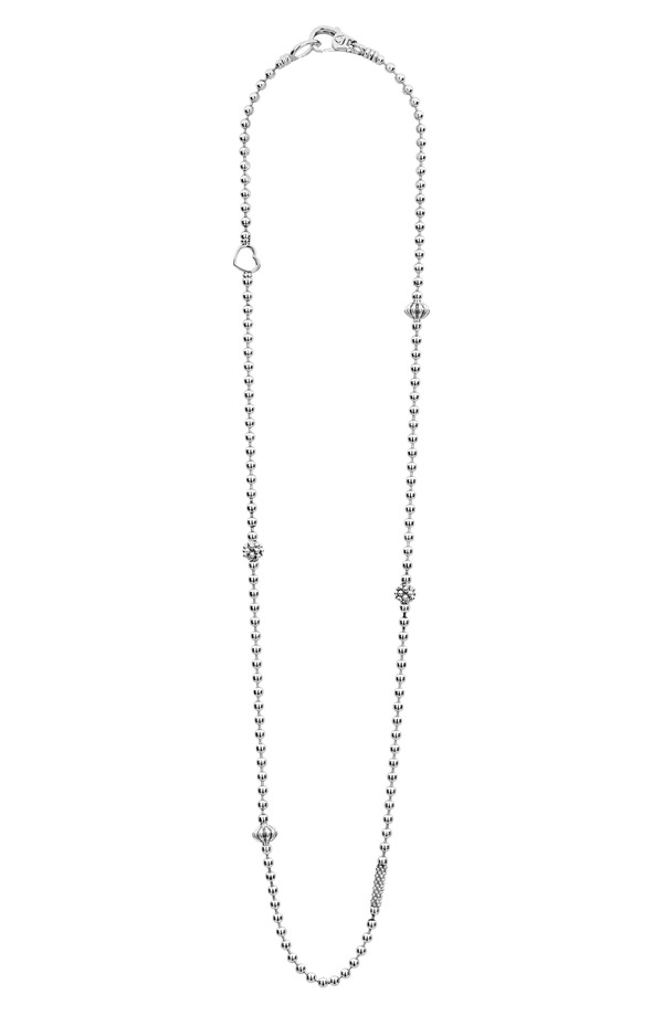 ラゴス レディース アクセサリー ネックレス・チョーカー レース LAGOS Caviar Icon Elements Necklace SILVER シルバー|ReVida 店