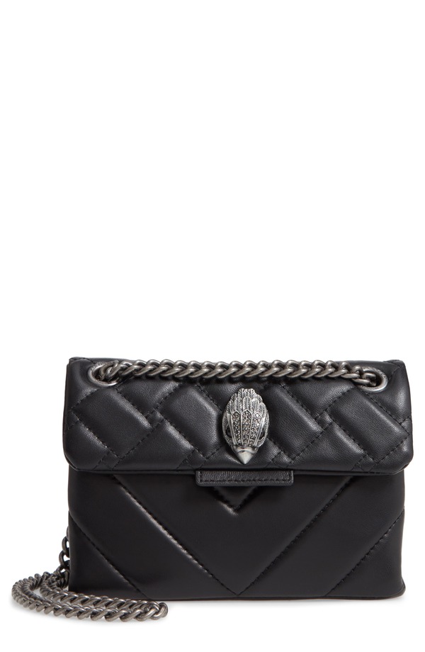 カートジェイガーロンドン レディース バッグ キルティング ミニ Kurt Geiger London Mini Kensington Quilted Crossbody Bag BLACK ブラック|ReVida 店
