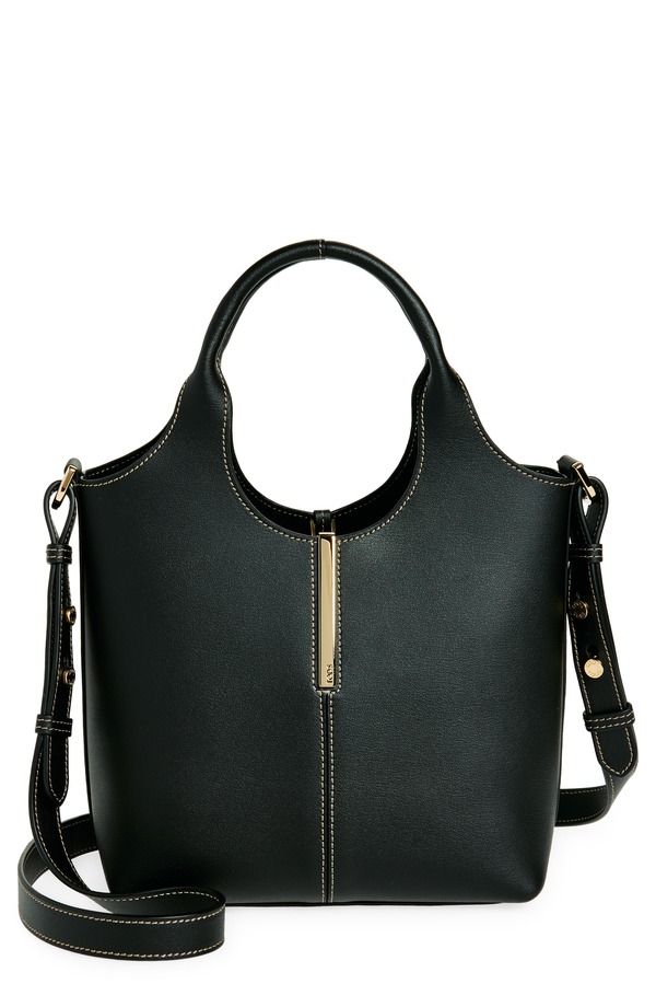 トッズ レディース バッグ ミニ レザー Tod's Mini Leather Shopping Bag Tote NERO｜ReVida 店 182,900円