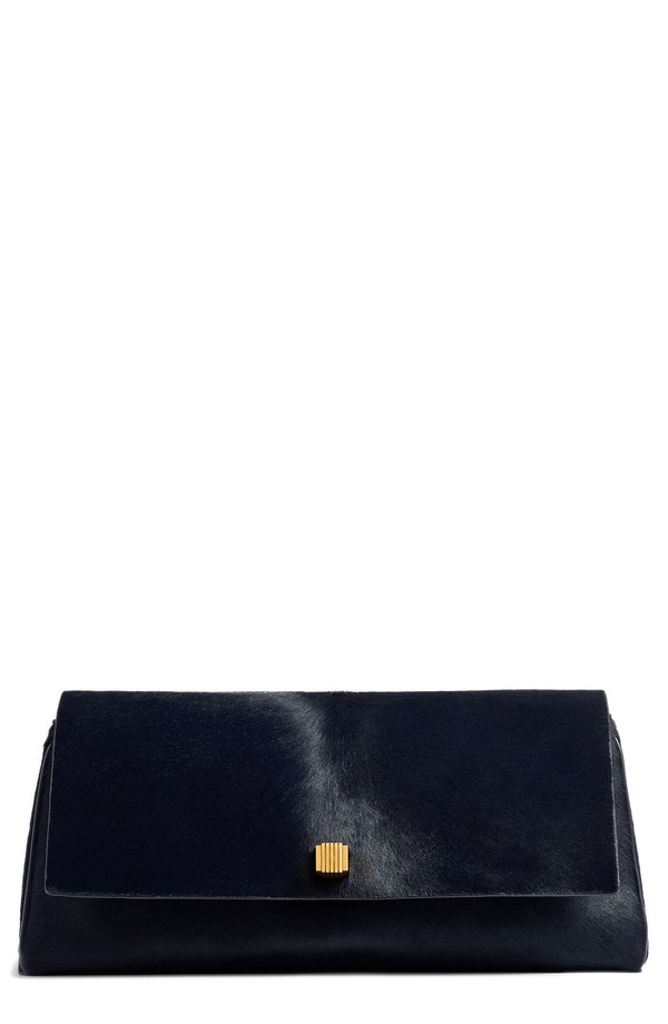 カイト レディース バッグ Khaite Audrey Genuine Calf Hair Clutch MIDNIGHT NAVY ネイビー|ReVida 店