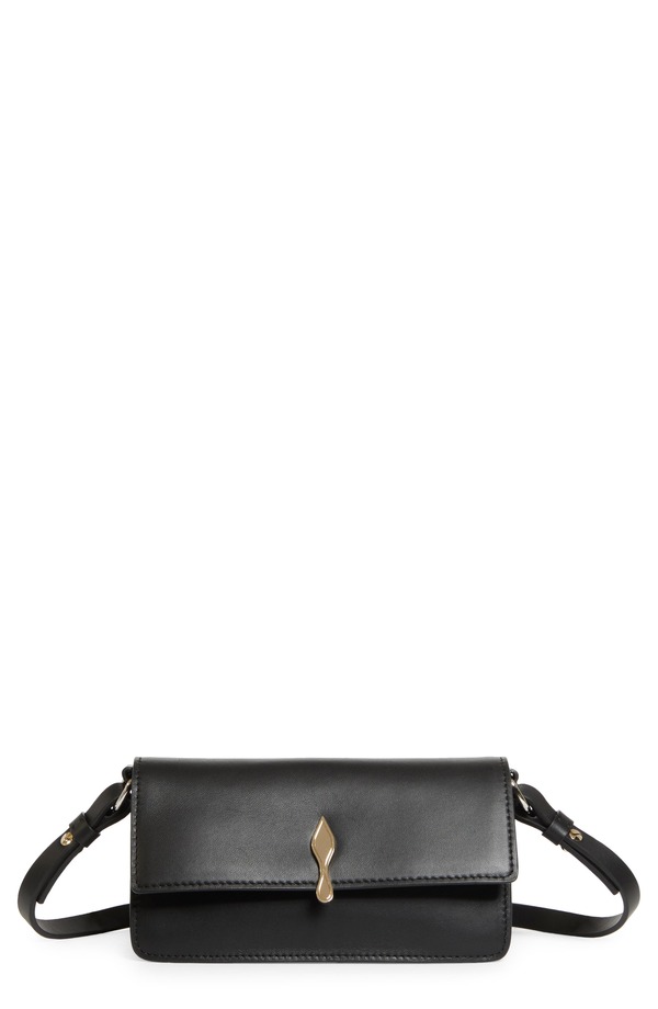 クリスチャン・ルブタン レディース バッグ ミニ レザー Christian Louboutin Mini Bettina Leather Crossbody Bag CM6S BLACK/GOLD ブラック|ReVida 店