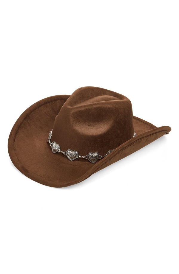 ビーピー レディース アクセサリー 帽子 BP. Heartrim Cowboy Hat BROWN- SILVER ブラウン｜ReVida 店