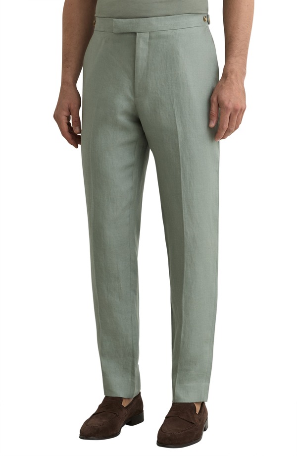 レイス メンズ ボトムス カジュアルパンツ リネン Reiss Atlantic Linen TrousersAGE セージ｜ReVida 店