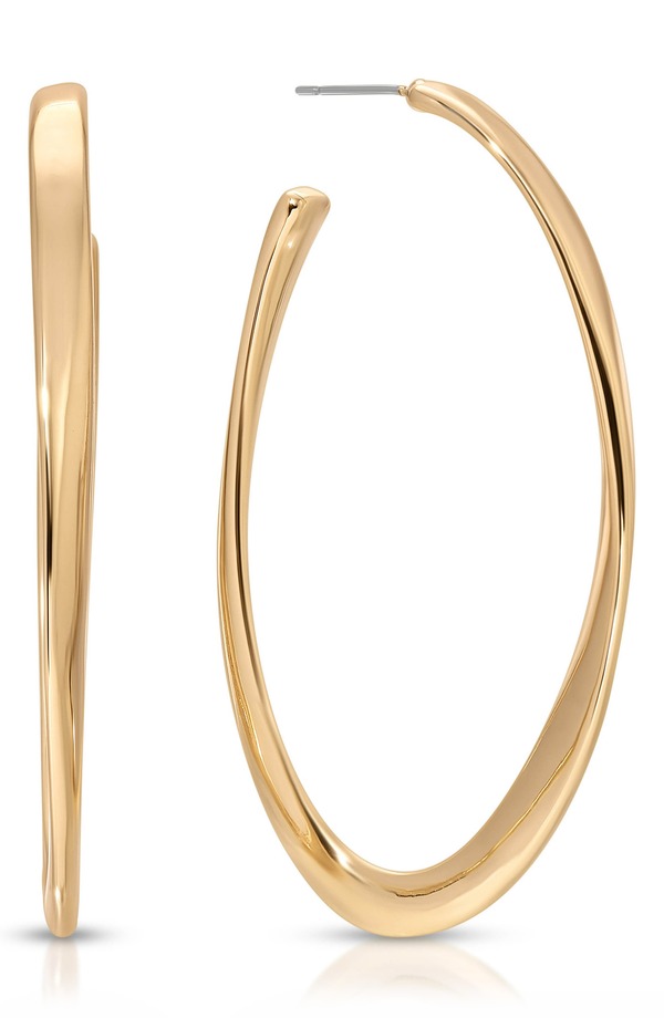 エティカ レディース アクセサリー ピアス・イヤリング Ettika Elongated Oval Hoop Earrings GOLD ゴールド|ReVida 店