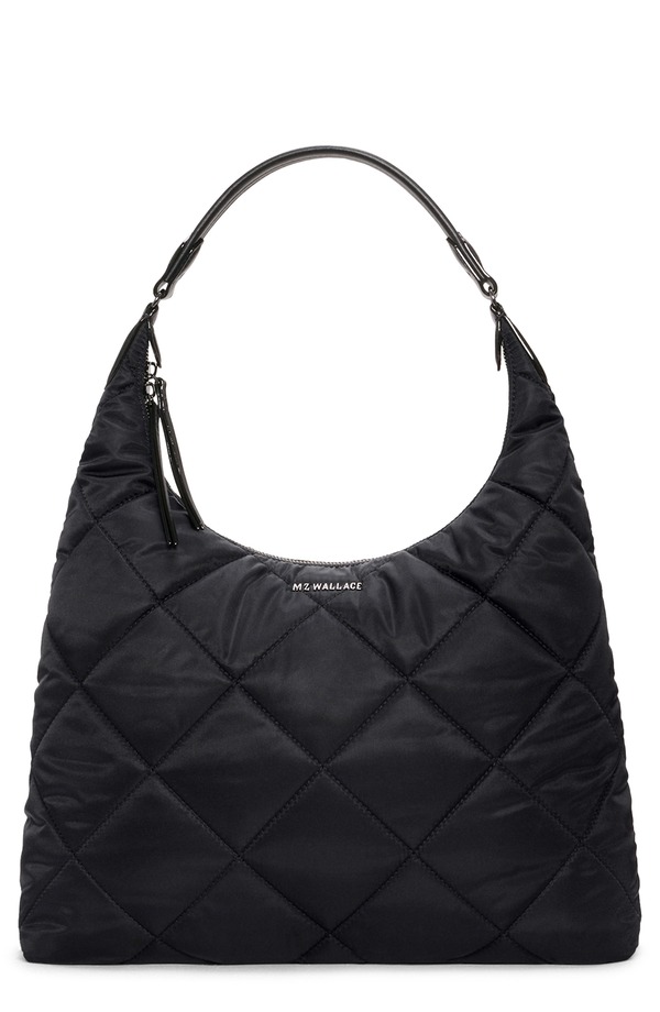 エムジーウォレス レディース バッグ キルティング ナイロン MZ Wallace Madison Quilted Nylon Shoulder Bag BLACK ブラック｜ReVida 店