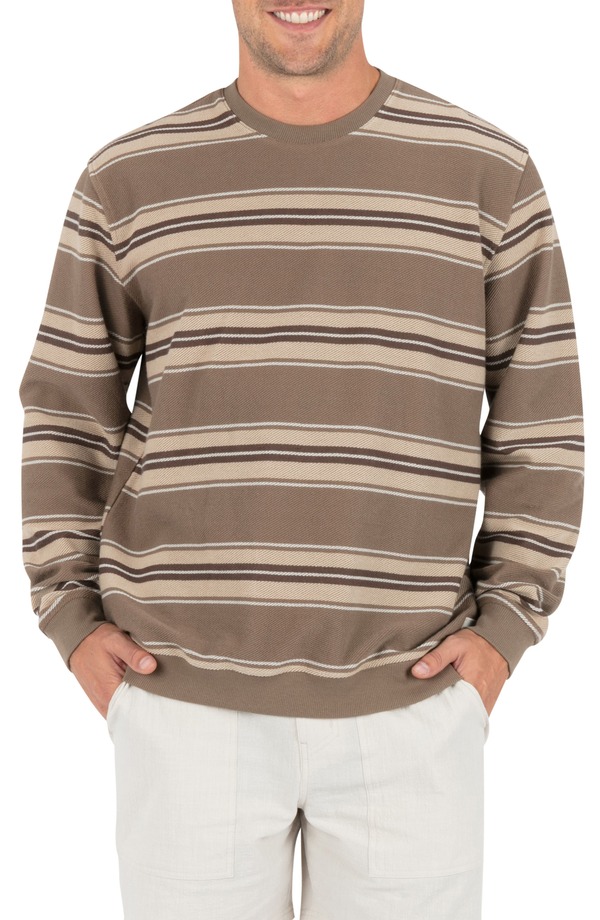 ハーレー メンズ アウター パーカー・スウェット シャツ Hurley Hacienda Stripe Sweatshirt WOODSIDE ストライプ｜ReVida 店