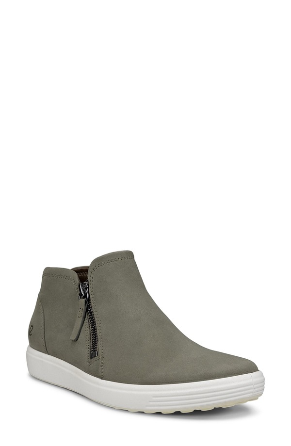 エコー レディース シューズ スニーカー ECCO Soft 7 Mid Top Zip Sneaker Smokey Olive オリーブ｜ReVida 店