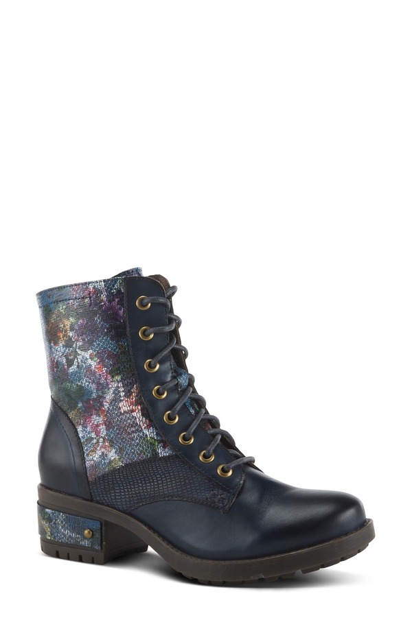 スプリングステップ レディース シューズ ブーツ・レインブーツ L'Artiste by Spring Step Marty-Met Bootie Navy Multi ネイビー