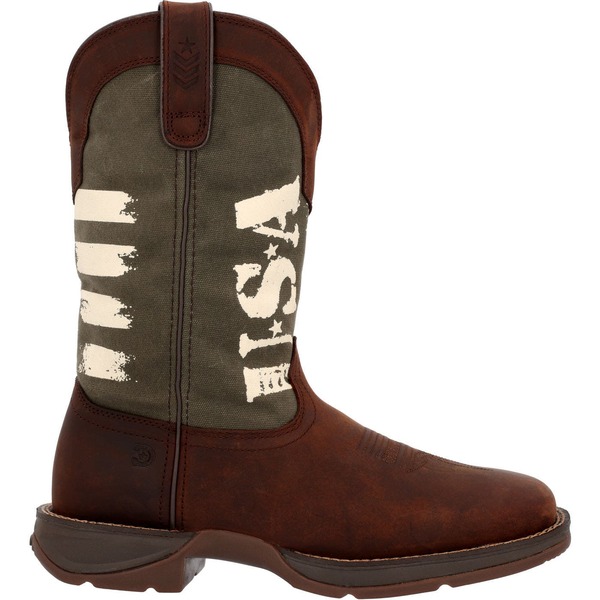 ドゥランゴ メンズ シューズ ブーツ・レインブーツ プリント DURANGO Army Green Usa Print Western Boot Brown And Army Green グリーン 34,970円