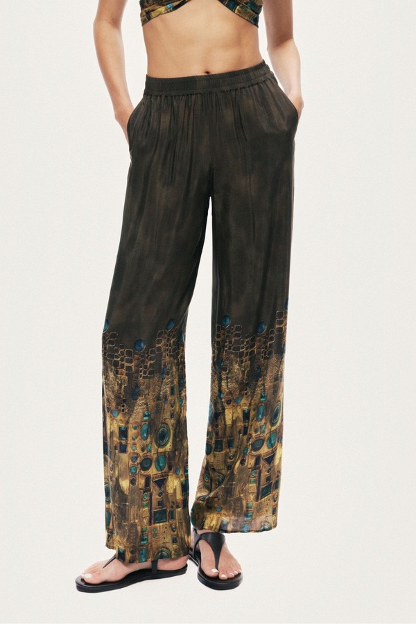 ノクチューン レディース ボトムス レギンス 刷り上げる ズボン下 Nocturne Printed Straight-Leg Pants Multi-Colored マルチ色つや