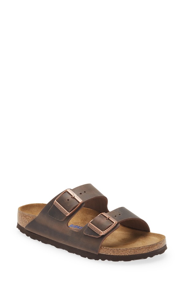 ビルケンシュトック レディース シューズ サンダル Birkenstock Arizona Soft Footbed Slide Sandal (Women) BROWN ブラウン|ReVida 店