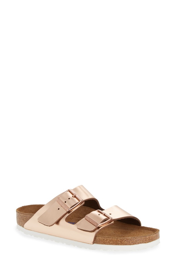 ビルケンシュトック レディース シューズ サンダル Birkenstock Arizona Soft Footbed Slide Sandal (Women) ORANGE オレンジ|ReVida 店