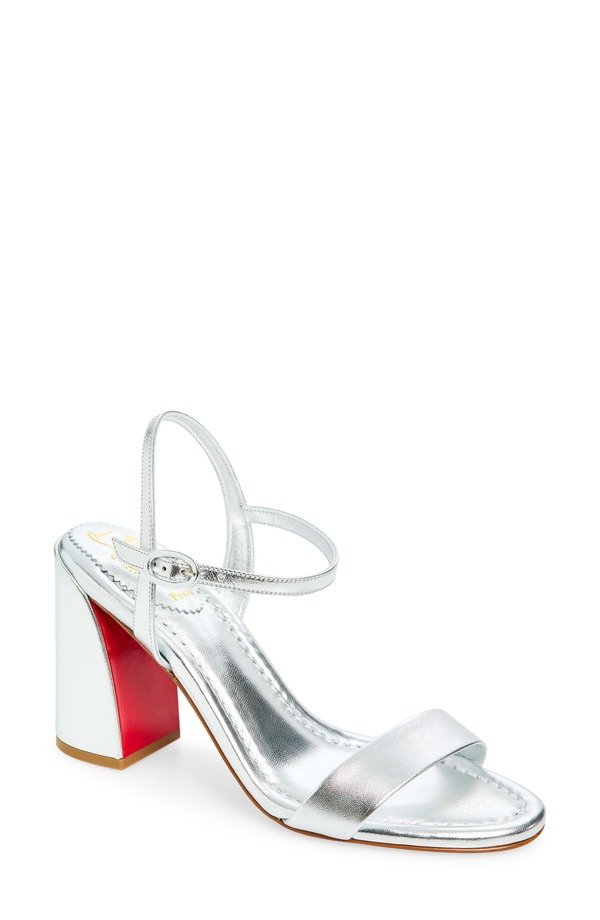 クリスチャン・ルブタン レディース シューズ スニーカー サンダル Christian Louboutin Miss Jane Sandal (Women) S211 SILVER/ LIN SILVER シルバー｜ReVida 店