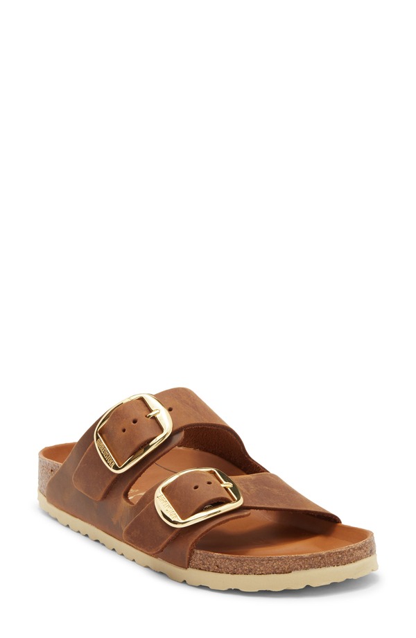 ビルケンシュトック レディース シューズ サンダル Birkenstock Arizona Big Buckle Slide Sandal (Women) ANTIQUE COGNAC OILED LEATHER|ReVida 店