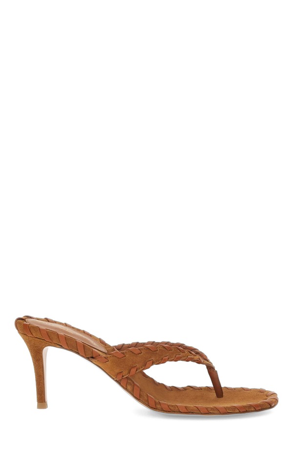 ジャンヴィト ロッシ レディース シューズ スニーカー サンダル Gianvito Rossi Zaira Thong Sandal (Women) Light Brown Suede ブラウン｜ReVida 店