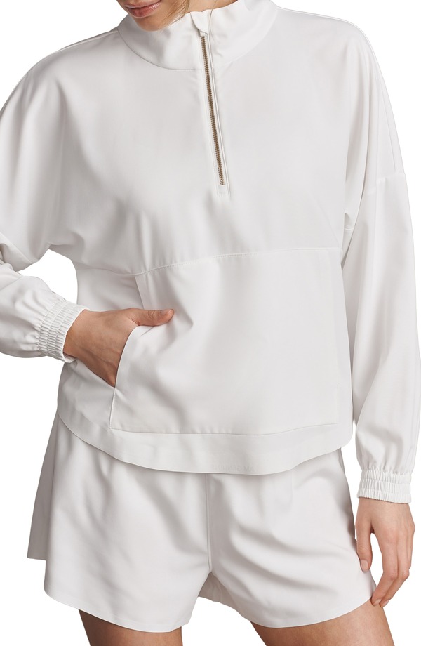 ローヌ レディース アウター コート ジャケット Rhone Mirage Water-Repellent Half-Zip Jacket SNO WHITE ホワイト｜ReVida 店