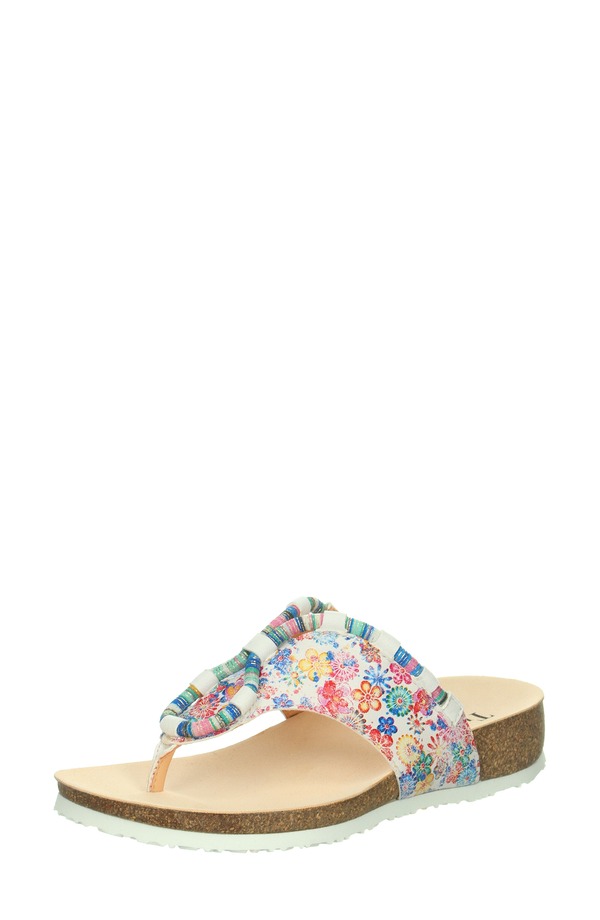 スィンク レディース シューズ サンダル Think! Julia Rope Flip Flop (Women) BIANCO/ KOMBI｜ReVida 店