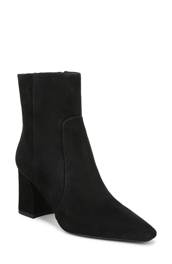 サムエデルマン レディース シューズ ブーツ・レインブーツ ヒール Sam Edelman Scottie Block Heel Bootie (Women) BLACK SUEDE ブラック｜ReVida 店